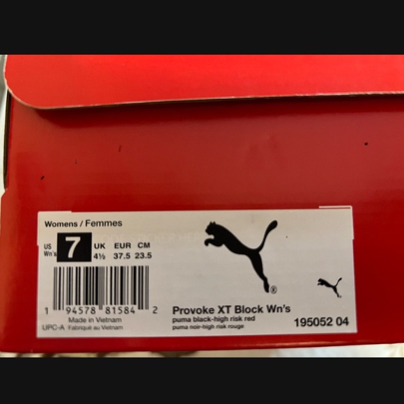 Puma sneaker Womens Black & red Athletic Cross Training Shoes - Picture 6 of 13